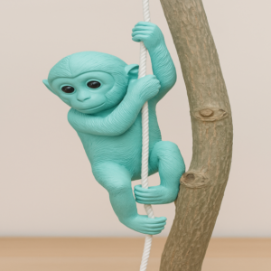 Hanging Panda in Tiffany Blue – A Playful & Luxurious Accent